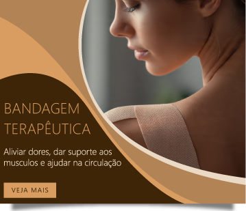 Bandagem terapeutica com Deisi Machado no Ecoville, Curitiba: apoio aos musculos e alivio de dores do dia a dia.